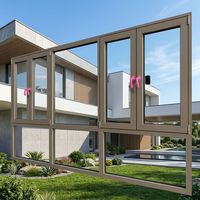 Ventana Horizontal Fija de Aluminio de Alta Resistencia HUACAI, Vidrio Templado, a Prueba de Polvo, Estilo Moderno de Mediados de Siglo para Apartamento