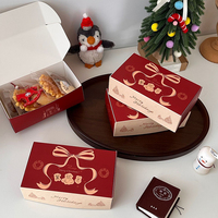 Boîte de rangement pliable en carton 3D en forme d'animal de dessin animé pour friandises de Noël, décoration de fête, emballage cadeau