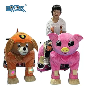 2022 High Quality Ride For Kids Plush Stuffed Electric Battery Operated Ride Animal Ride On Wheels