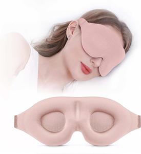 Wholesale Adjustable Travel Private Label Custom <b>Light</b> Block Blindfold Black 3D Contoured Memory Foam <b>Sleeping</b> Eye Mask - Product Image 2