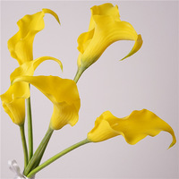 W-A0206 Künstliche Calla-Tulpe Einseitig Künstliche Naturgetreue Weiche Gummi-Calla-Lilie für Künstlerisches Design Hochzeitsdekoration