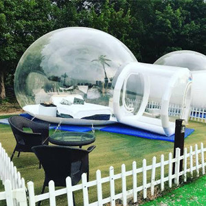 Maison bulle gonflable transparente en PVC pour le camping en extérieur, type 'Shopping mall drainage punch-in', épaissie - Product Image 2