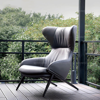 Chaise de canapé moderne à siège unique et cadre en bois brun pour salon, hôtel ou appartement, salon, meubles de loisirs