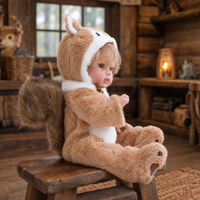 Poupée Reborn de 20 pouces en vinyle intégral avec costume d'ours en peluche, combinaison en peluche et sucette, poupée nouveau-né pour jeu d'imitation