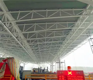 Best Selling Products Steel Structure Space Frame Petrol Gas Service Station Roof