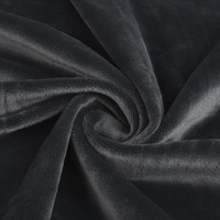 Usine couleur unie 240Gsm, 1.5mm brosse simple face 100% polyester cristal minky velboa tissu en peluche pour la fabrication de couverture de bébé/