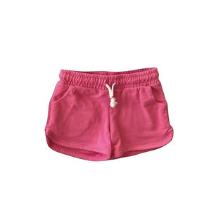 SS0853 Conjunto de Ropa para Niñas Pequeñas, Pantalones Cortos de Verano con Estampado Rosa Intenso, Algodón y Spandex, Venta al Por Mayor - Product Image 1