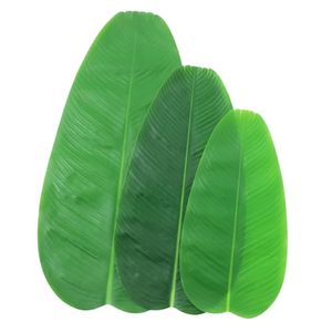 Nappe individuelle en feuille de bananier pour décoration de mariage, durable, lavable, feuille de plante artificielle décorative pour aménagement de fête - Product Image 1