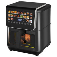 Friteuse à air numérique intelligente 9L en acier inoxydable, cuisson sans huile, vente en gros d'usine, appareil de cuisine familial