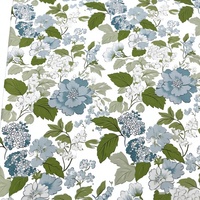 Tissu Popeline 100% Coton Imprimé Floral, Tissé Numérique, pour Robes, Chemises, Vêtements Bébé et Enfants