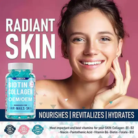 Capsules de vitamines OEM/ODM pour la santé des cheveux, de la peau et des ongles des adultes et le soutien immunitaire avec emballage personnalisé