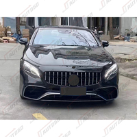 Classe S Coupé W217 C217 Mise à niveau de l'ancien au nouveau Kit de carrosserie de style S63 2014-2021 Grille centrale de pare-chocs avant Diffuseur arrière Embout d'échappement