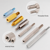Vis d'espacement hexagonales en alliage d'aluminium M10 avec longueur personnalisée de 10 à 100 mm et sans rondelles