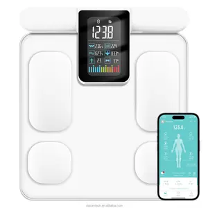 דופק p3 180 ק "ג נשלף ידית Bluetooth משקל חדר אמבטיה מאזניים חכם דיגיטלי גודל שומן הגוף דיגיטלי סולם כושר חכם