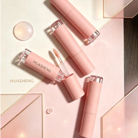 Tube de gloss à lèvres rond personnalisé, en plastique épais, coloré, vide, pour rouge à lèvres liquide, marque privée