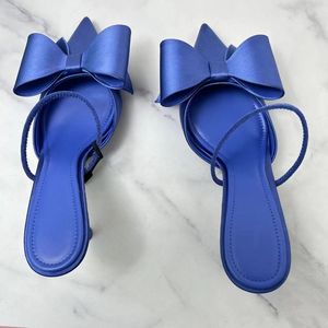 American Fashion Slingback Sexy <b>Heels</b> Women's Pumps Shoes with Bows - Product Image 3