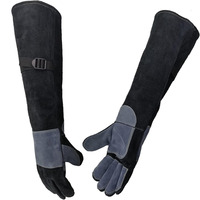 Gants de soudage en cuir personnalisés pour la manipulation des animaux, saisir le toilettage des reptiles, gants de protection pour barbecue, gants de travail anti-piqûre