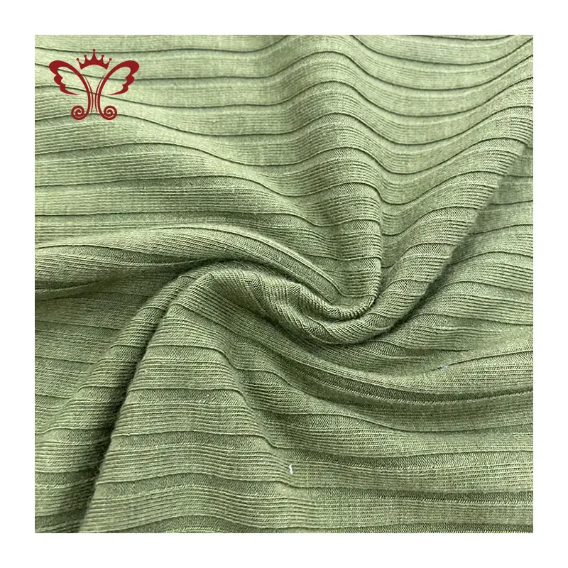 Soft Knitted Viscose Spandex Eco-friendly Rib Fabric For Baby