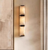 Lampe murale LED en marbre pour salon, canapé, fond de télévision, couloir, escalier, salle de bain, décoration, télécommande