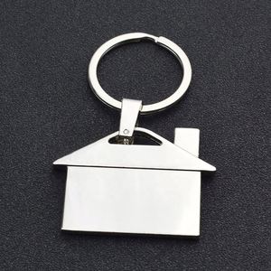 Porte-clés personnalisé en métal en forme de maison avec logo, pour agents immobiliers et banquiers hypothécaires - Product Image 5