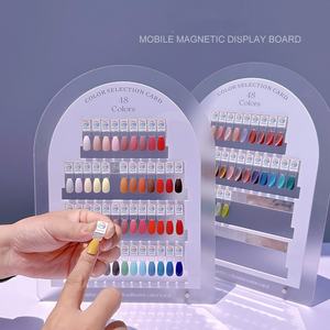 Nouveau Présentoir Magnétique en Acrylique <span class=keywords><strong>DIY</strong></span> 2025 pour Échantillons de Couleurs de Vernis Gel, Carte de <span class=keywords><strong>Test</strong></span> de Couleurs pour Salon de Manucure - Product Image 1