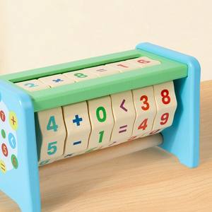 CE CPC Montessori การนับเลขแบบหมุนได้ลูกบาศก์ควบคุมการเรียนรู้ของเล่นคณิตศาสตร์เพื่อการศึกษาสำหรับเด็กวัยหัดเดิน - Product Image 2