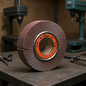 Ttake Flap <b>Wheel</b> Abrasive Cloth Corundum 200x50x54 Mm With Hole For <b>Grinding</b> - Product Image 3