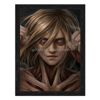 Cetak Poster Anime 3D Lenticular Flip Kustom Gambar 3D