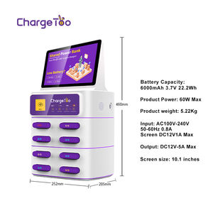 Le dispositif de partage de banque d'alimentation de location de panneau d'affichage de câble à 8 fentes prend en charge la carte de crédit <span class=keywords><strong>et</strong></span> sert de station de charge mobile - Product Image 3