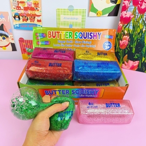 Glitter Butter Stick <b>Squishy</b> Fidget <b>Toy</b> Stress Relief Squeeze <b>Toy</b> - Product Image 1