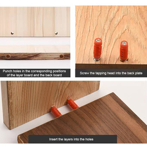 Support de montage 2 en 1 Support d'étagère Joint de connexion <span class=keywords><strong>invisible</strong></span> Panneau de meubles Connecteur métallique caché Panneau en bois - Product Image 6