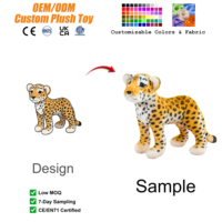 Peluche personnalisée réaliste tigre léopard, jouet en peluche sur mesure, anti-stress, super doux pour enfants garçons filles