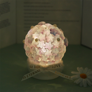 Custom Home Decor FLowers Ball Shape Design <strong>Lampshade</strong> Roses <strong>Star</strong> Led Night Light for Kids - Product Image 5
