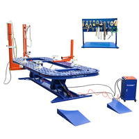 Bon prix acier au manganèse électrique 5.6m 18 pieds de longueur voiture auto cadre redressage machine pour accident réparation voitures, pick-up