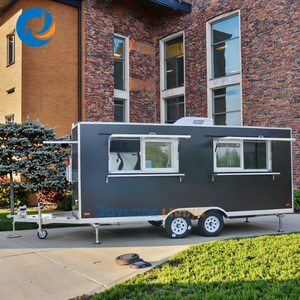 รถขายอาหารเคลื่อนที่พร้อมครัวครบชุด ขายฮอทดอก ไอศกรีม กาแฟ รถพ่วงขายอาหาร ร้านอาหารเคลื่อนที่ รถเข็นขายอาหารจานด่วน - Product Image 1