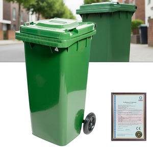 Poubelle mobile à roulettes de 120 L, bac à déchets, poubelle de 120 litres avec roulettes - Product Image 1