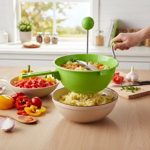 Moulin à légumes double disque Ø 24 cm-pour écraser et râper les légumes - Product Image 3