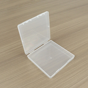 Square Flat Transparent Plastic <b>Storage</b> <b>Box</b> 13.5x13.5x1.8cm For <b>Document</b> Certificate Hardware Spare Parts - Product Image 2