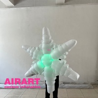 Costume adulte Costume de Noël flocon de neige gonflable blanc pour fête