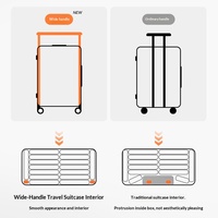 Ensemble de bagages à roulettes silencieux et lisses pour PC, 4 roues, poignée ergonomique large, empilables, 2 valises avec serrure TSA