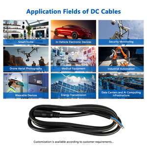 Câble d'alimentation CC 2 conducteurs avec conducteur en cuivre, isolation et <span class=keywords><strong>gaine</strong></span> en PVC pour caméra CCTV et rallonge de moniteur LED - Product Image 4