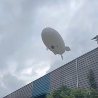 Dirigeable gonflable géant télécommandé à air hélium pour événements de groupe, diffusion virale sur les réseaux sociaux