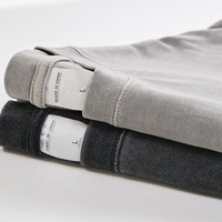 T-shirt court en coton double fil tricoté respirant, style vintage américain, coupe oversize, 280G, pour hommes et femmes