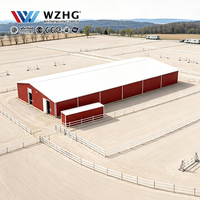 Manège équestre avec structure en acier préfabriquée à grande portée et conception d'ingénierie structurelle professionnelle