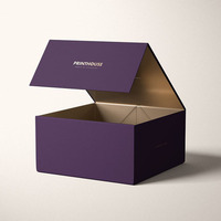 Boîte cadeau pliable haut de gamme personnalisée avec logo imprimé, en carton rigide, avec ruban et fermeture magnétique, pour emballage de vêtements et de fleurs