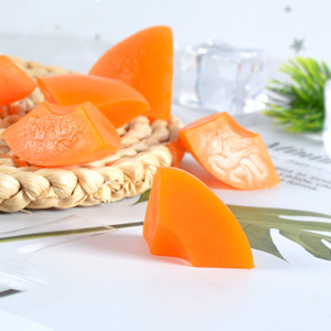Modelo de melocotón enlatado y melocotón amarillo simulados en PVC, juguete de fruta de gran tamaño para bricolaje, accesorio para fotografía de alimentos, adorno. - Product Image 3
