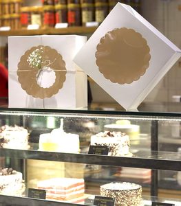 Cajas Blancas para Pasteles con Ventana, Cajas <span class=keywords><strong>de</strong></span> Panadería para Pasteles, Brownies, Donuts, Galletas, Cupcakes, Chocolates, Postres - Product Image 6