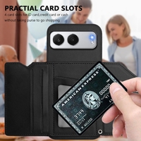 Pour OnePlus Nord 4 Skin Feel Four Card Slots Phone Case avec dragonne