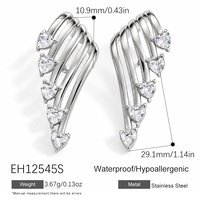 Boucles d'oreilles tendance SUMMLY multi-barres en zircon, plaquées or 18 carats, en acier inoxydable, pour femme, idéales pour les fêtes, les rendez-vous et comme cadeau