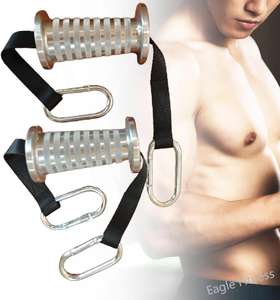 ด้ามจับทรงกรวยแบบมืออาชีพพร้อมเชือกและคาราไบเนอร์สำหรับระบบรอก - ดีไซน์กันลื่นแบบมีลายกันลื่นสำหรับการดึงข้อศอกลง (Lat Pulldown) และการบริหารกล้ามเนื้อหลังส่วนล่าง (Curls) และการบริหารกล้ามเนื้อหลังส่วนบน (<span class=keywords><strong>Flyes</strong></span>) - Product Image 1